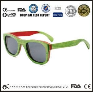 Skateboard Wooden Sunglasses with Cr39 Lenses