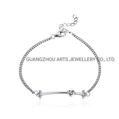 High Quality Fashion 925 Sterling Silver Smile Face for Happiness Bracelet