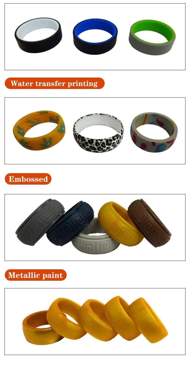 Wholesale Printable Single Color Golden Silicone O Ring for Men