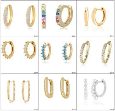 Peishang Wholesale Fashion Gold Plated Ear Huggies 925 Sterling Jewelry Earring Hoop