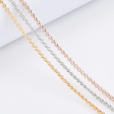 Factory Price Cheap 18K Gold Plated Stainless Steel Fashion Belcher Rolo Chain Jewelry Bangle Bracelet Necklace for Pendants