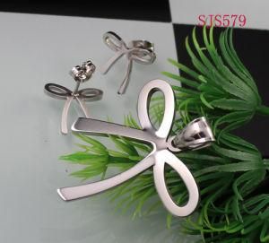 Fashion Jewelry, Bowknot Design Stainless Steel Jewelry Set (SJS579)