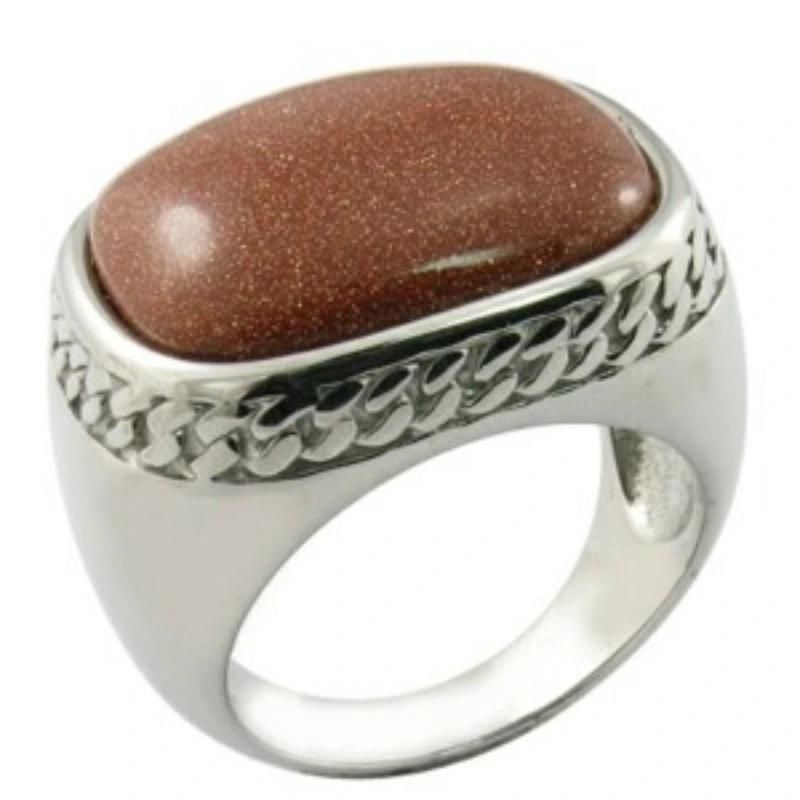 Oval Glue Ruby Stone Medical Steel Large Gem Stone Rings