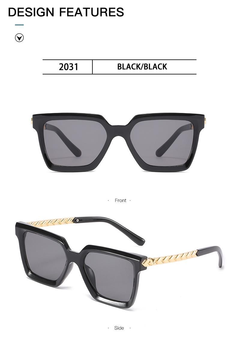 Green Speckle Glasses Modern European and American Ins Sunglasses Female Personality Metal Lace Temple Sunglasses