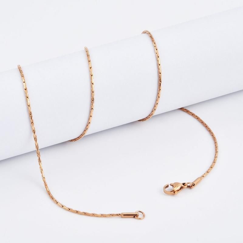 316L Stainless Steel Gold Plated Jewelry Round Wire Cable Boston Chain for Beaded Necklace Bracelet Design