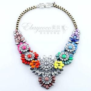Fashion Zinc Alloy Jewelry Big J Crew Flower Necklace (FASHION JEWELRY ZINC ALLOY WITH BIG RESIN MAJOR SUIT NECKLACE (MJ-SJ-63357)