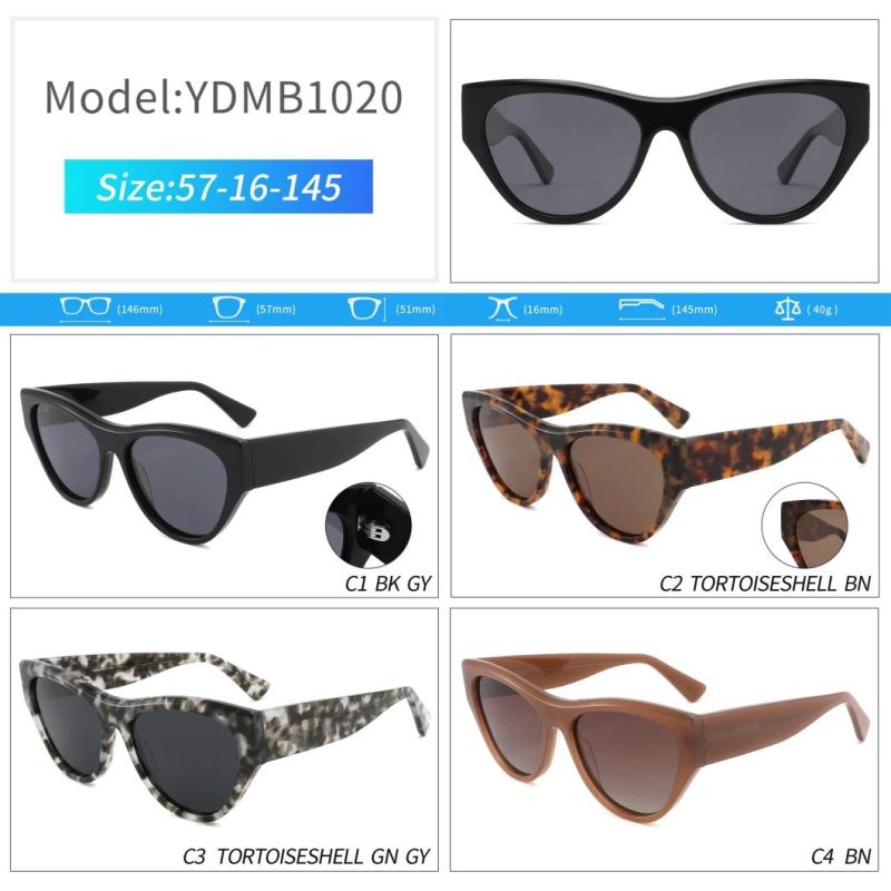 2022 New Fashion Unisex Polarized Sunglasses Women Tortoiseshell Acetate Square Shades Sunglasses