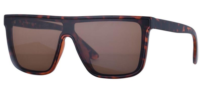 Mzhs220304-Oversize Sunglasses One Piece Fashion Women Men Sunglasses Tortoise Square Sunglasses