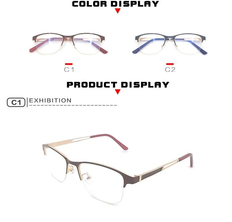 High Quality Stainless Steel Fashion Cat Eye Metal Optical Glasses Eyeglass Frames