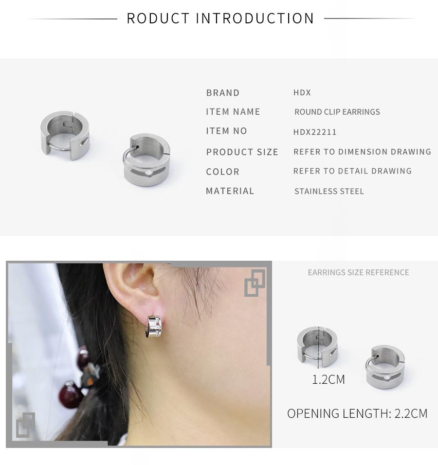 Small Trendsetter Ring Diamond Silver Earrings Clip Earrings