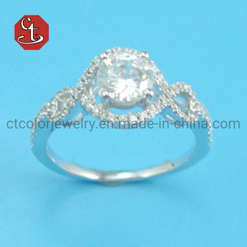Gorgeous Women Ring Jewerly Micro Wax Setting Pave Cubic Zircon Dazzling Bridal Ring Wedding Engage Ring