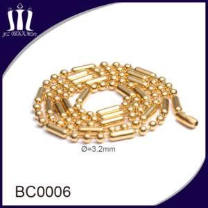 Fashion Colorful Electroplating Gold Ball Chain