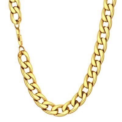 Stainless Steel Jewelry Cuban Chain Necklace for Fashion Accessories