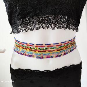 2021 New DIY Handmade Beads Ethnic Style Sexy Body Chain Elastic Mixed Color Waist Beads