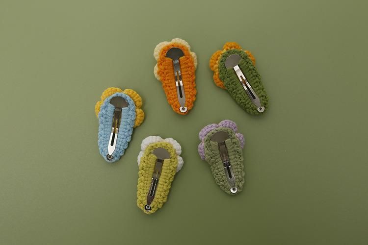 Crochet Flower Snap Hair Clips Ym256