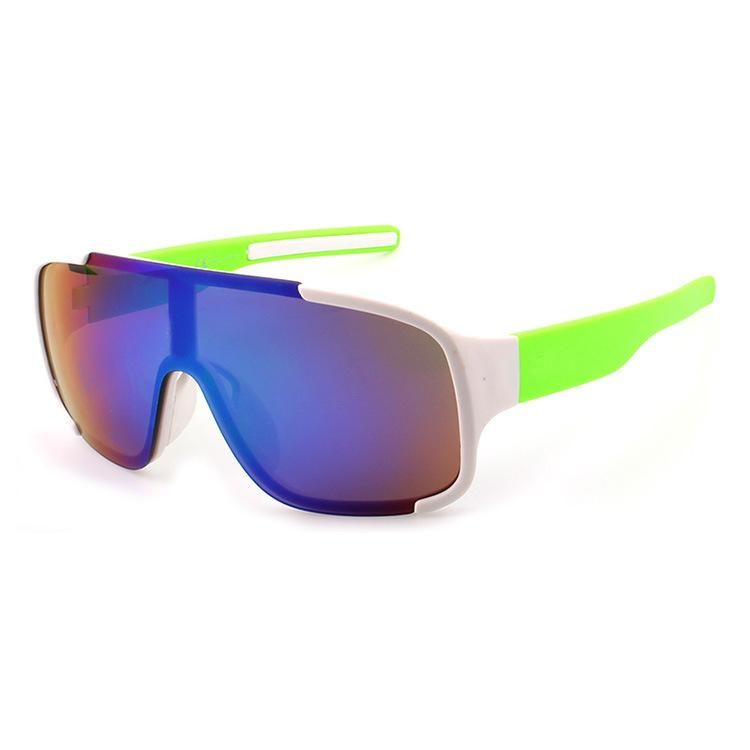 Blue One Piece Lens Sport Sunglasses