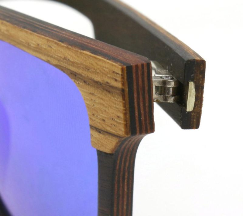 2020 Newest Unisex Zebra Ebony Wood High and Low Layer Wooden Sunglasses