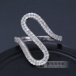 Gohione Sterling Silver 925 Round CZ Fashion Ring