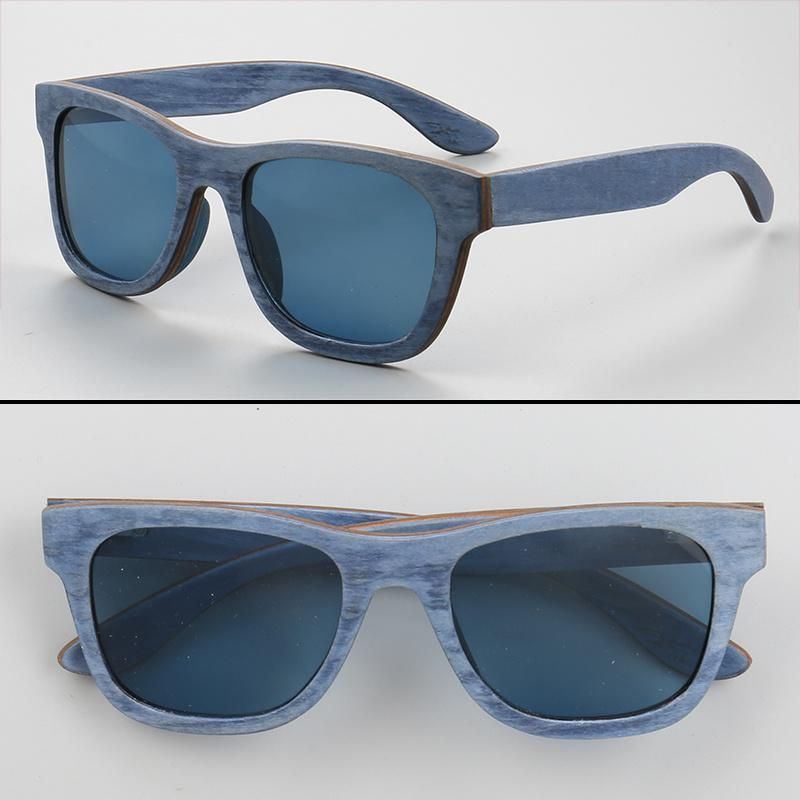 Wood Wooden Sunglasses with Mirror Lens New