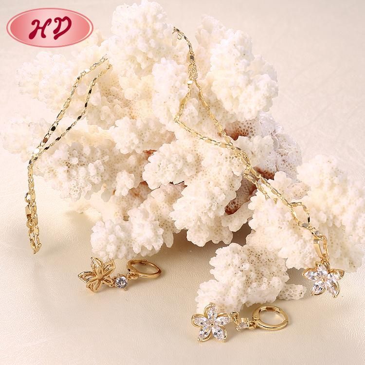 Fashion Costume Imitation Women 18K Gold Plated Copper Alloy Charm Jewelry