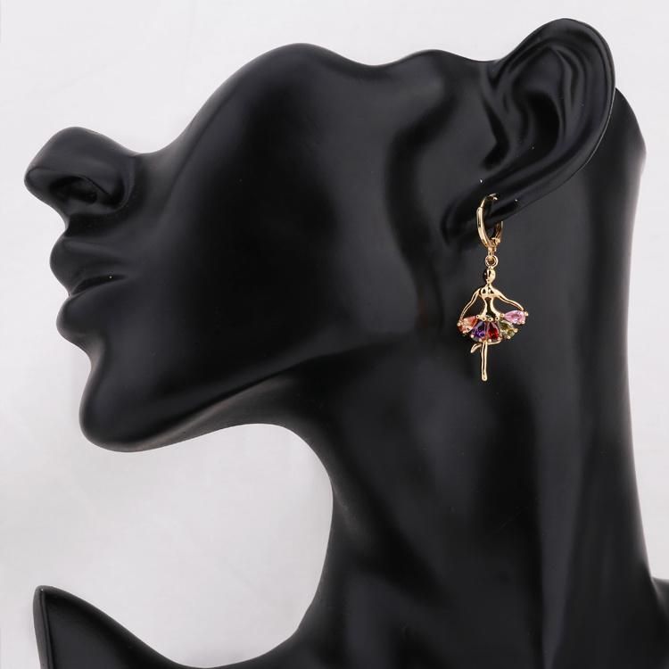 Fashion Custom Women 18K Gold Plated Alloy Crystal Silver Jewelry Chain Sets Pendant Necklace