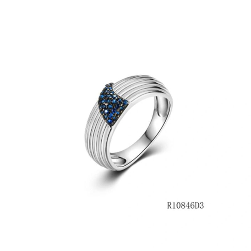 Fashion 925 Silver with CZ Thread Line Ring for Women