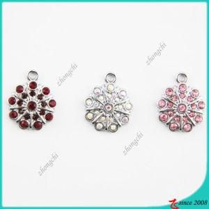 Crystals Metal Hot Selling Flower Pendant Charm (SPE)