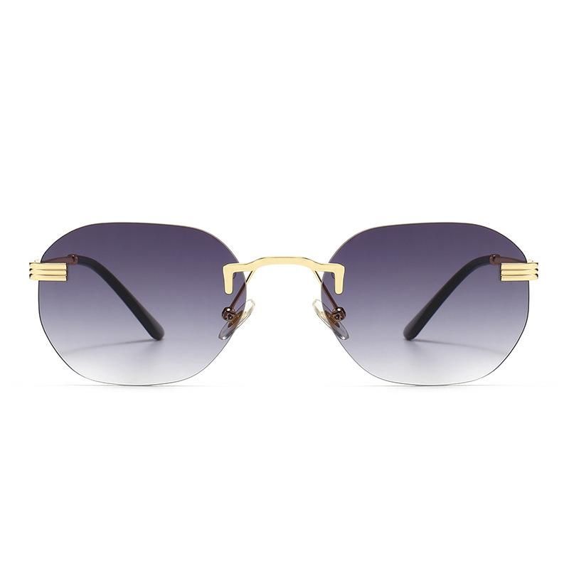 Frameless Women′s Square Small Frame Ocean Piece Ins Trendy Street Style Sunglasses