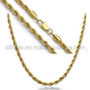 Fashion New Design Gold Plated Rope Braid Chain Necklace (NC1264)