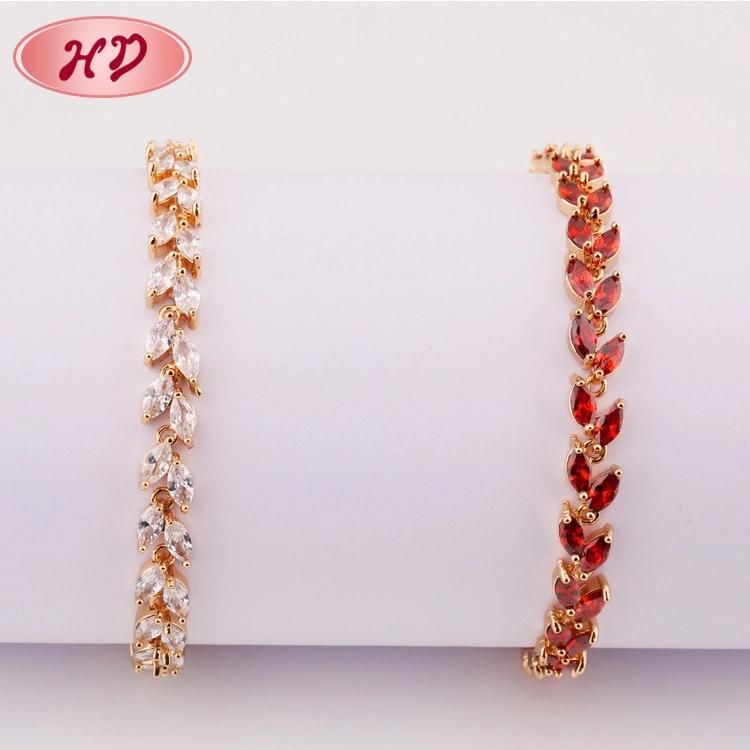 Custom Fashion Jewelry Elegant Diamond 18K Gold Bracelet