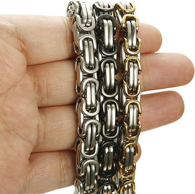 Stainless Steel Chain Link Bracelets for Mens Link Chain Wristband Bangle Bracelets