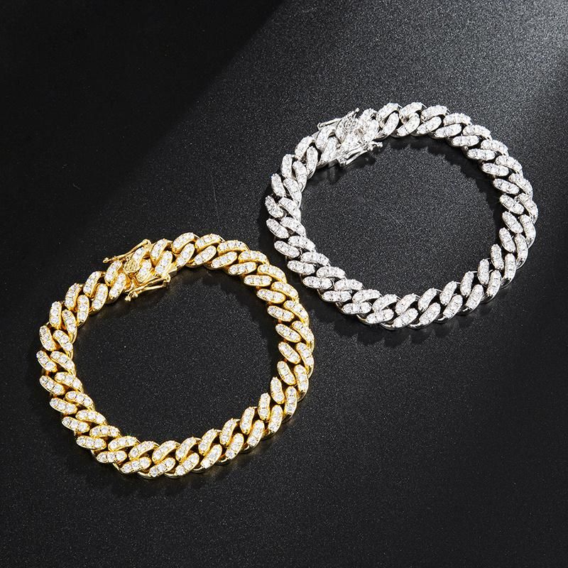 Factory Direct Iced out Fashion Multi-Strap Hiphop Copper Bracelet