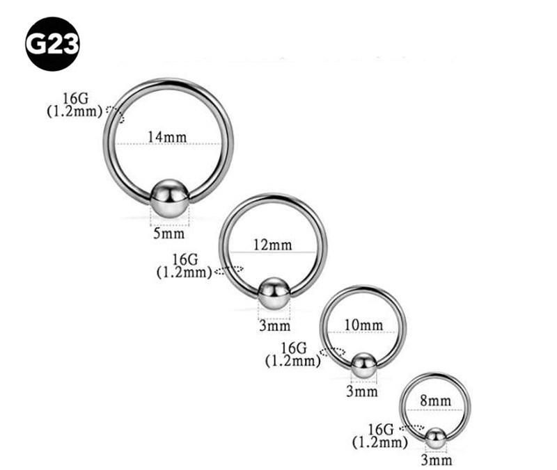 G23 Titanium O Ring Ball-Bendable