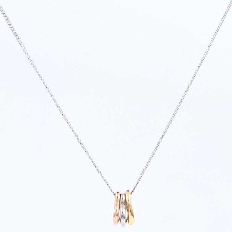 Fashion Accessory Necklace Jewelry Custom Gold Plated Stainless Steel Heart Pendant Necklaces