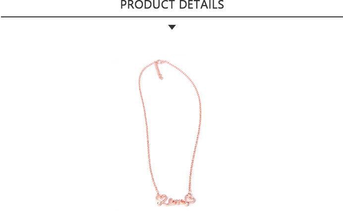 2020 Year Fashion Jewelry Gold Pendant Necklace with Love