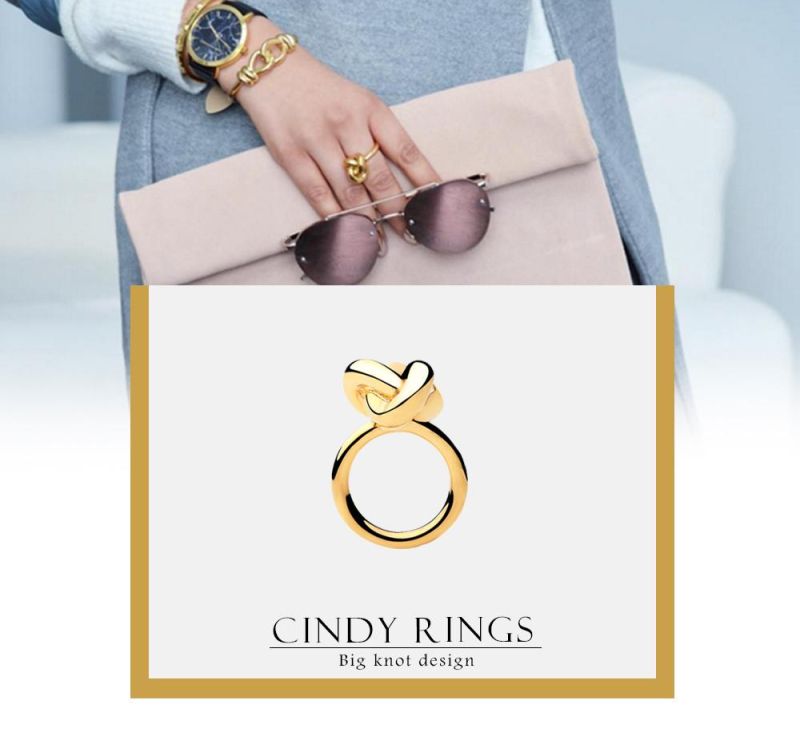 Wholesale Custom Made Big Knot Design Copper Ring
