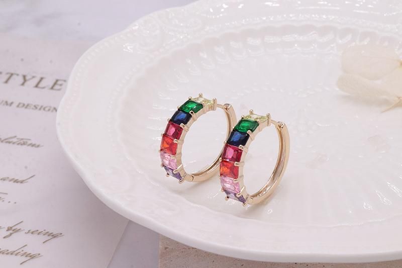 2022 New Minimalist Cubic Zirconia Fashion Women′s Earrings