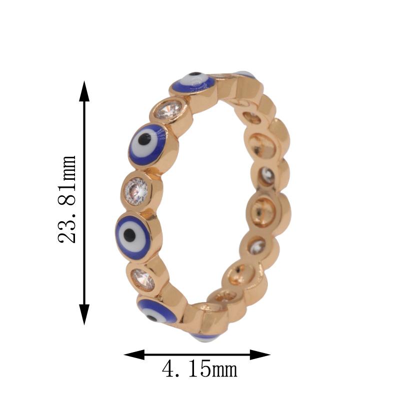 18K Devil′s Eye Zircon Fashion Ring