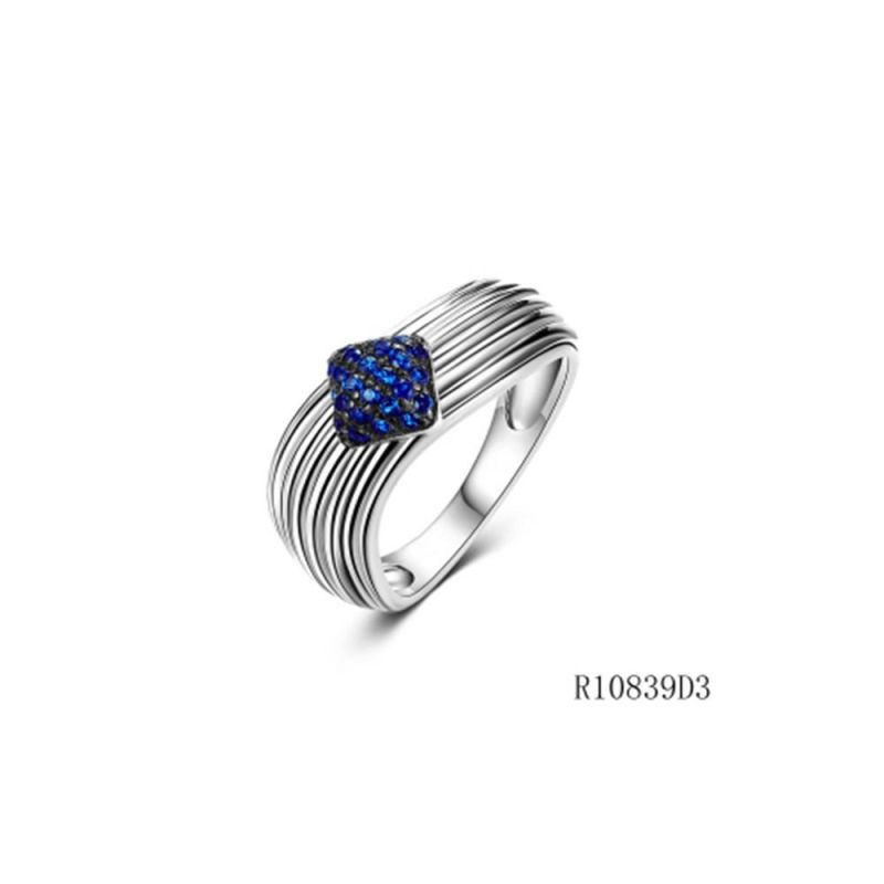 New Design 925 Silver with CZ Thread Line Ring