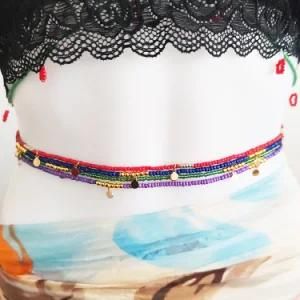 Hang Beads with Metal Plates Around Your Waist