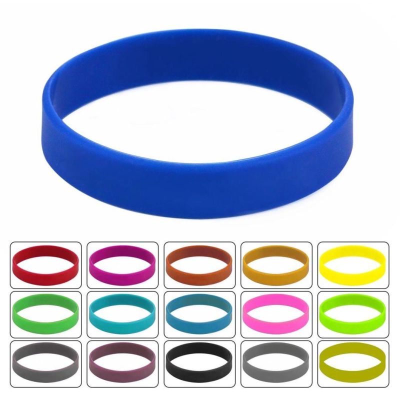 Custom Logo Color Filled Silicone Bracelet with Brand Logo