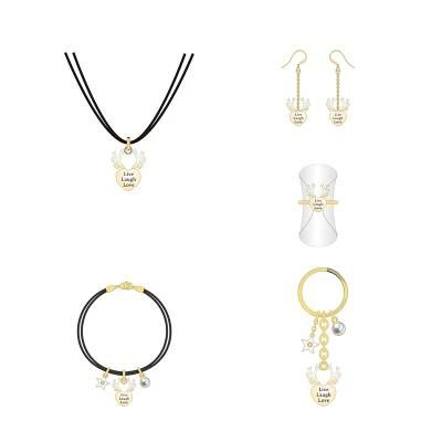 Super Performance Angel Wings Shape Gold Jewelry Set