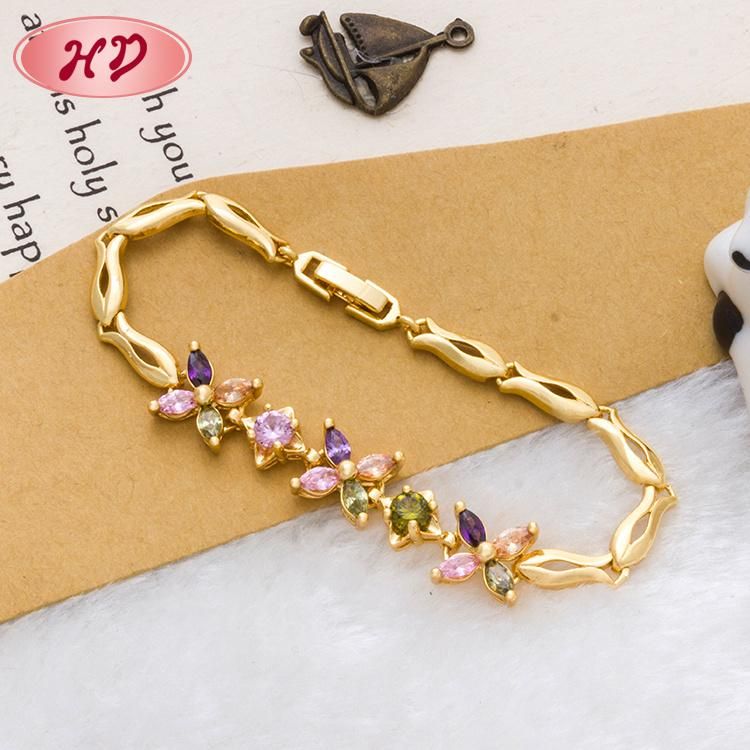 2020 Wholesale HD Jewelry Hit Fashion Design Gold Jewelries Set 18K Gold Bracelet
