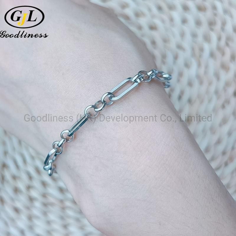 Stainless Steel Long Shape Belt Three Small Circle Bracelet