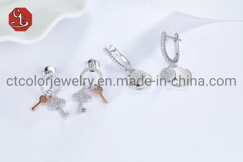 Small Circle Dangle Earring Minimalist Eardrop Fashion Korean Version Jewelry