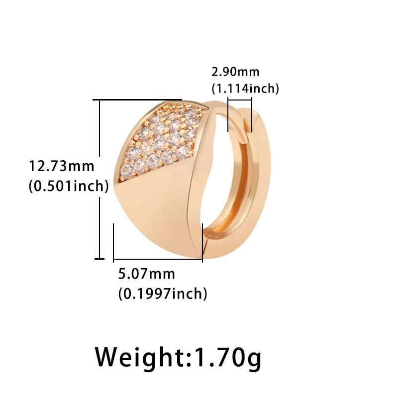 Luxury Jewelry 18K Cubic Zirconia Fashion Huggies Earrings