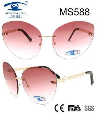 New Popular Cateye Style Women Metal Sunglasses (MS588)