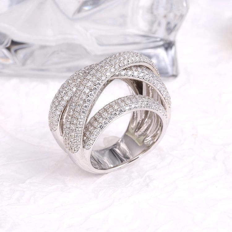 2022 Trendy Fashion Jewelry Fashion Accessories Hip Hop Jewellery Luxury Elegant Cubic Zirconia Moissanite Ring