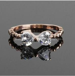 Fancy Bowknot Design Rose Gold Stainless Steel Rings for Girl