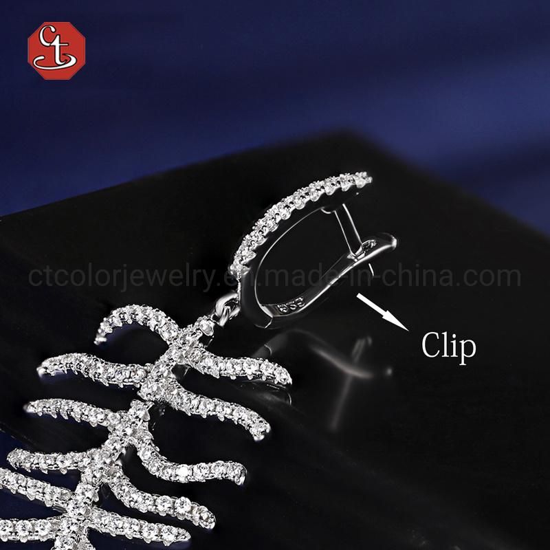 Fashion accessories special style Earring Fashion jewelry silver rhodium Earrings